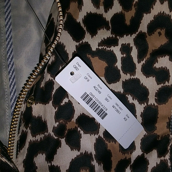 NWT Sz XS J Crew Leopard Print Utility Barn Jacket - Picture 4 of 12